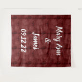 Persoonlijke Trouwachtergrond Roze Gouden Lichten Wandkleed (Voorkant (horizontaal))