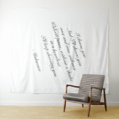 Persoonlijke trouwachtergrond | trouwtapestry wandkleed (In Situ (horizontaal))