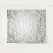 Persoonlijke trouwachtergrond Zilveren Bokeh-verli Wandkleed (Voorkant (horizontaal))