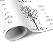 Persoonlijke Trouwboom met Hart Cadeaupapier (Rol Hoek)