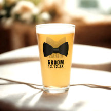 Persoonlijke trouwboord stropdas glazen tumbler