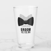 Persoonlijke trouwboord stropdas glazen tumbler vo (Voorkant)