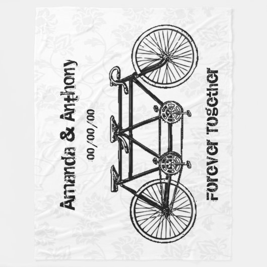 persoonlijke trouwcadeau fleece deken (Voorkant)