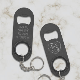 Persoonlijke trouwcadeau-sleutelhanger flesopener sleutelhanger flessenopener