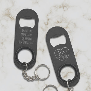 Persoonlijke trouwcadeau-sleutelhanger flesopener sleutelhanger flessenopener