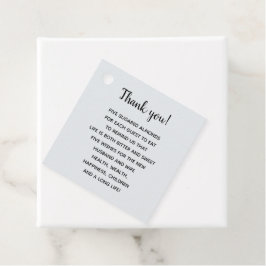 Persoonlijke Trouwcadeau-tag met bedankje en amand Bedankjes Labels