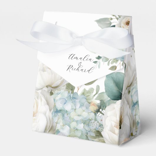 Persoonlijke Trouwcadeaudoos, Hydrangea Ontwerp Bedankdoosjes (Voorkant Zijde)