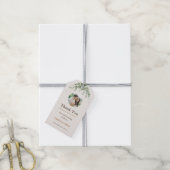 Persoonlijke trouwcadeautag | Rustieke botanische Cadeaulabel (Met Touw)