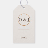 Persoonlijke trouwcadeautag | Rustieke botanische Cadeaulabel (Achterkant)