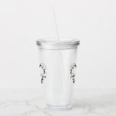 Persoonlijke Trouwdag Botanische Hart Aangepaste T Acryl Drinkbeker (Links)