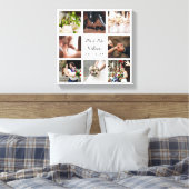 Persoonlijke trouwdag fotocollage canvas afdruk (Insitu (Slaapkamer))