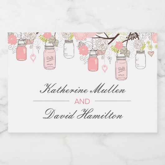 Persoonlijke Trouwdag Wijnfles Bruiswijn La Sparkling Wijnetiket (Enkel label)