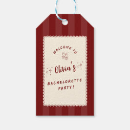 Persoonlijke trouwfeest cadeautag voor de bruid cadeaulabel