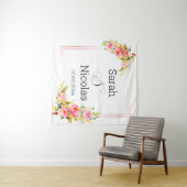 Persoonlijke trouwfeestmuur wandkleed (In Situ (horizontaal))