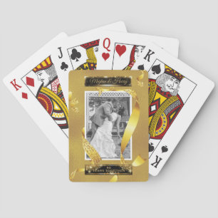 Persoonlijke Trouwfoto 50ste Gouden Bruiloft Pokerkaarten