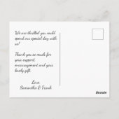 Persoonlijke trouwfoto briefkaart (Achterkant)