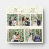 Persoonlijke trouwfoto-collage Mijnheer en Mevrouw Fotoplaat (Voorkant)