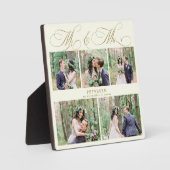 Persoonlijke trouwfoto-collage Mijnheer en Mevrouw Fotoplaat (Voorkant)