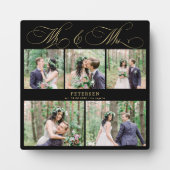 Persoonlijke trouwfoto-collage Mijnheer en Mevrouw Fotoplaat (Voorkant)