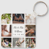 Persoonlijke Trouwfoto Collage Sleutelhanger (Achterkant)