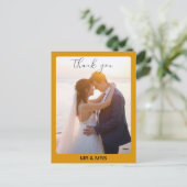 Persoonlijke Trouwfoto Dank Je Briefkaart (Staand voorkant)