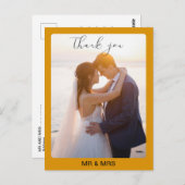 Persoonlijke Trouwfoto Dank Je Briefkaart (Voorkant / Achterkant)
