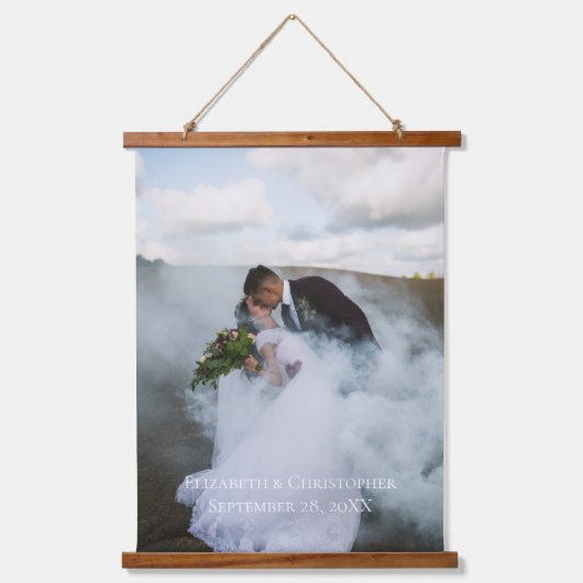 Persoonlijke Trouwfoto  Hangend Wandkleed (Voorkant)