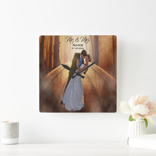 Persoonlijke trouwfoto klok (Huis)