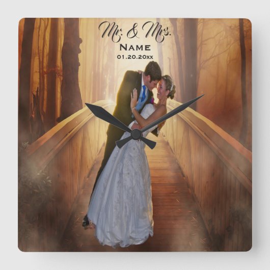 Persoonlijke trouwfoto klok (Voorkant)