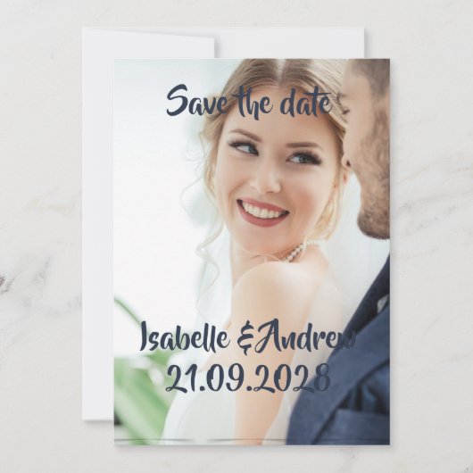 Persoonlijke trouwfoto Save the Date kaart (Voorkant)
