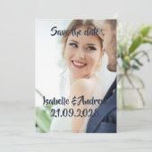 Persoonlijke trouwfoto Save the Date kaart (Staand voorkant)