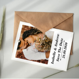 Persoonlijke trouwfoto Save the Date kaart