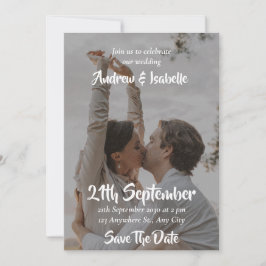 Persoonlijke trouwfoto Save the Date kaart