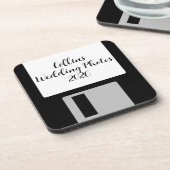 Persoonlijke Trouwfoto's Floppy Disk Onderzetter - (Linkerzijde)
