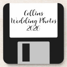 Persoonlijke Trouwfoto's Floppy Disk Onderzetter -