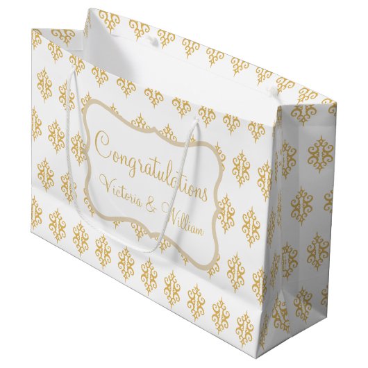 Persoonlijke trouwjurk kant cadeautas (Voorkant Gekanteld)