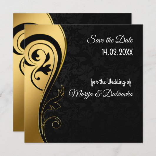 Persoonlijke trouwkaart kaart (Voorkant / Achterkant)