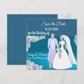 Persoonlijke trouwkaart kaart (Voorkant / Achterkant)