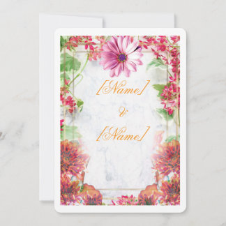 Persoonlijke Trouwkaart | Romantische Bloemen Kaart