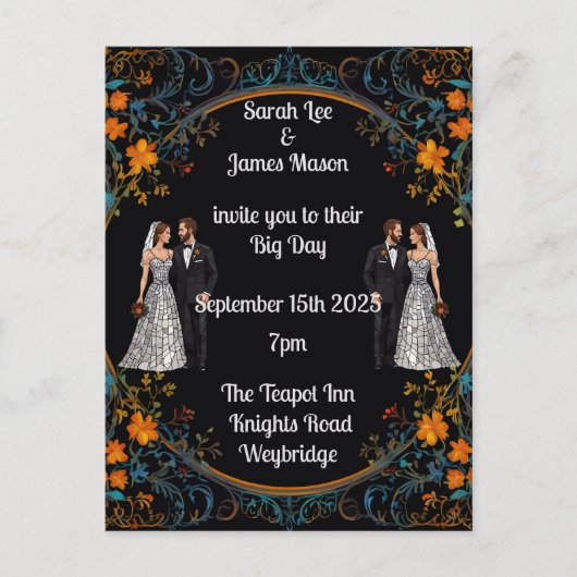 Persoonlijke trouwkaarten en uitnodigingen (Voorkant)