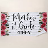 Persoonlijke Trouwmoeder Bachelorette Strandlaken (Voorkant)