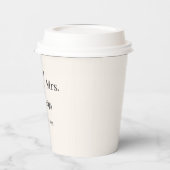 Persoonlijke trouwnaam ampersand-paar papieren bekers (Links)