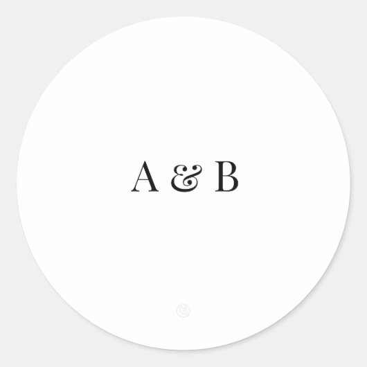 Persoonlijke Trouwpakket Sticker | Initialen (Voorkant)