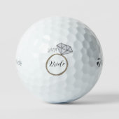 Persoonlijke trouwring diamanten ring Bruid Golfballen (Voorkant)