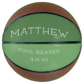 Persoonlijke Trouwring Drager Aandenken Basketbal (Voorkant)