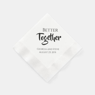 Persoonlijke Trouwservetten 'Better Together' Servet