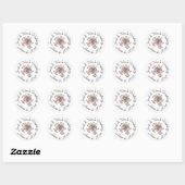 Persoonlijke trouwstickers ronde sticker (Vel)
