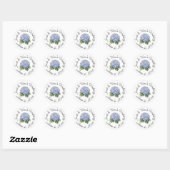 Persoonlijke trouwstickers ronde sticker (Vel)
