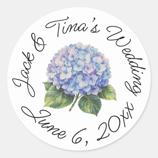 Persoonlijke trouwstickers ronde sticker (Voorkant)