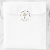 Persoonlijke trouwstickers ronde sticker (Tas)